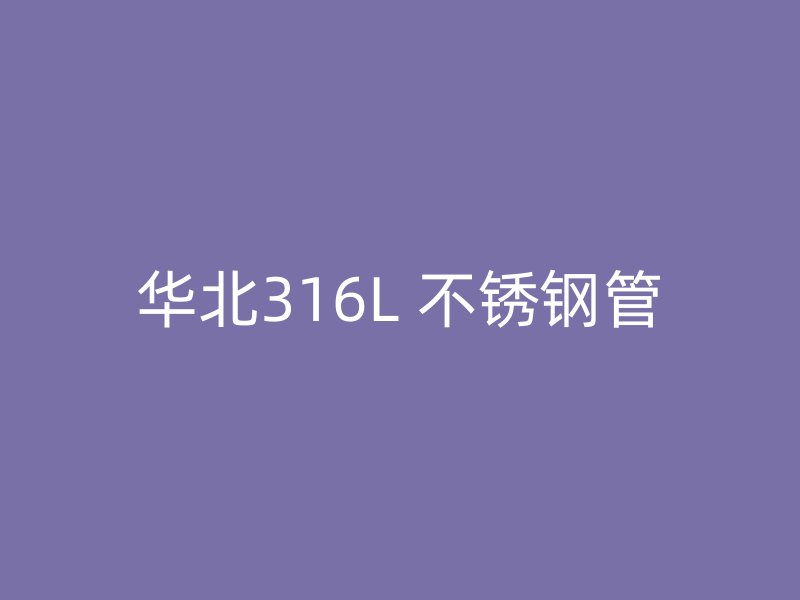 华北316L 不锈钢管