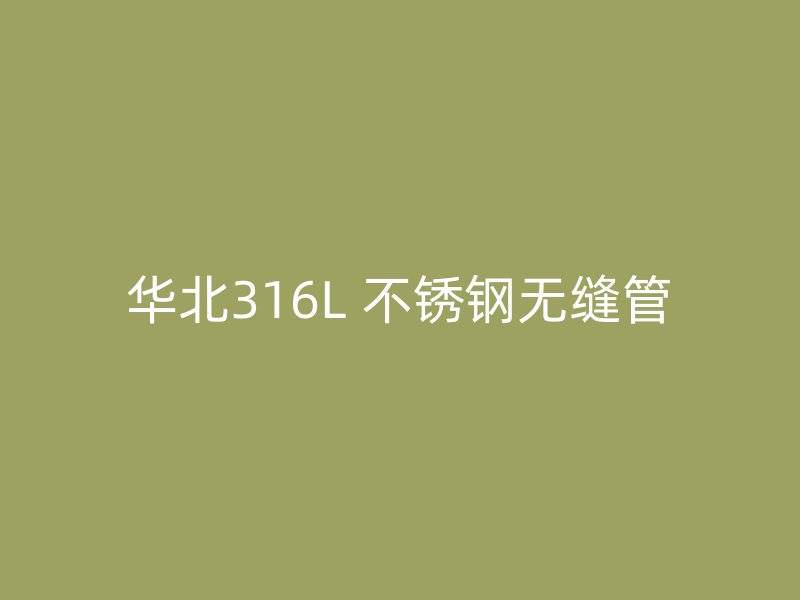 华北316L 不锈钢无缝管