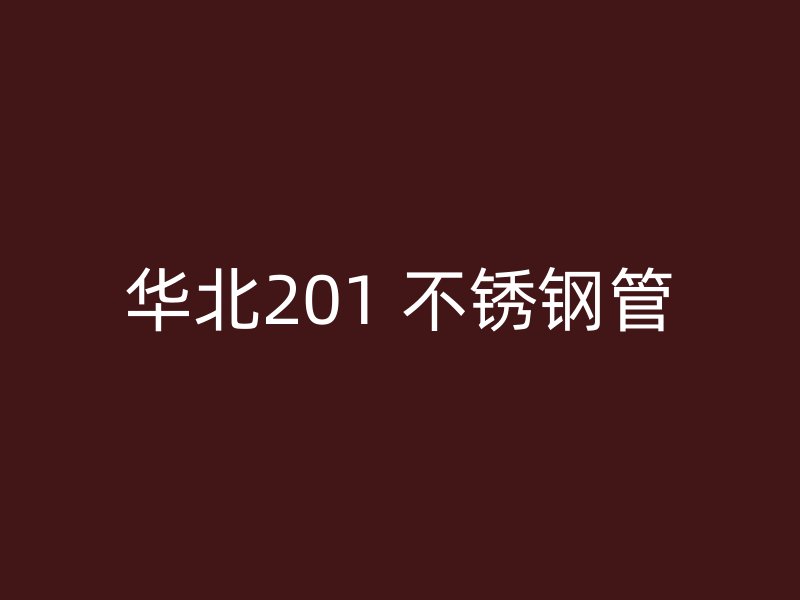 华北201 不锈钢管