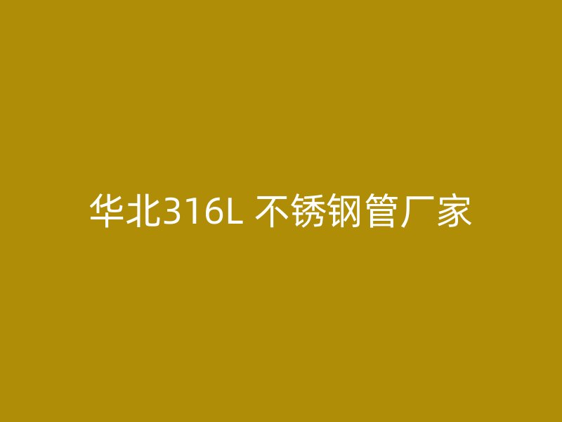 华北316L 不锈钢管厂家