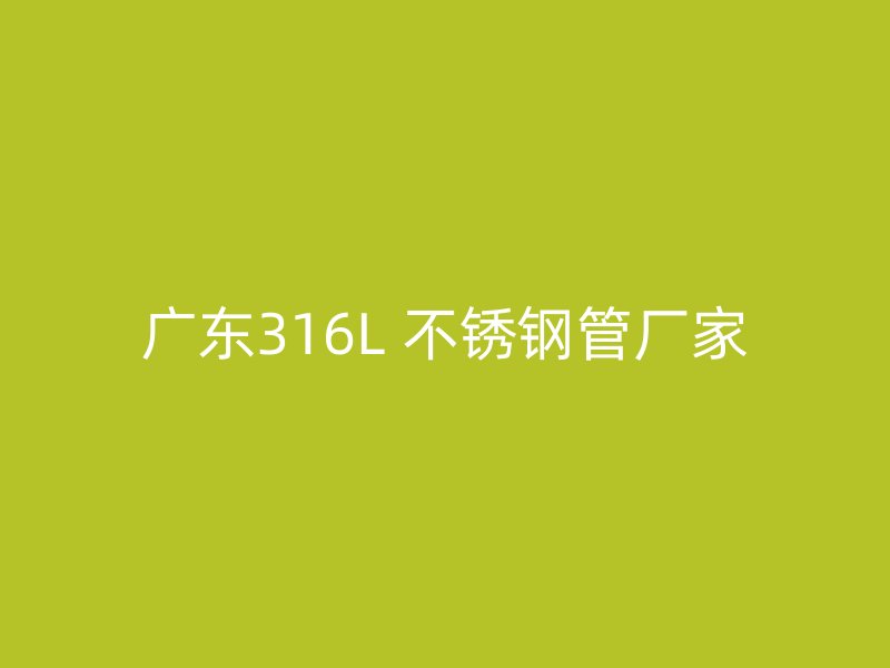 广东316L 不锈钢管厂家