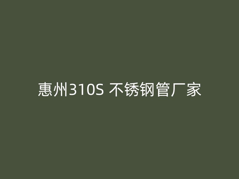 惠州310S 不锈钢管厂家
