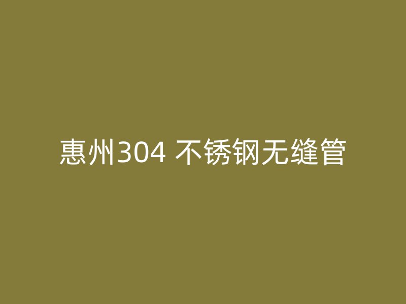 惠州304 不锈钢无缝管