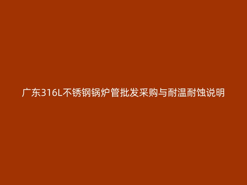 广东316L不锈钢锅炉管批发采购与耐温耐蚀说明