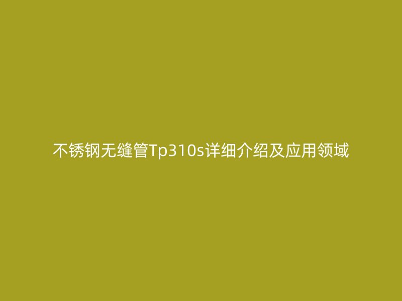 不锈钢无缝管Tp310s详细介绍及应用领域