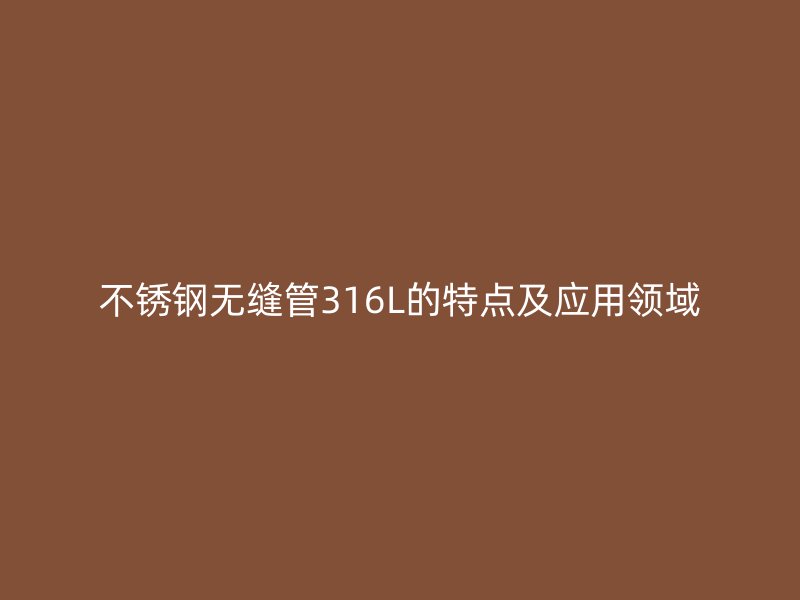 不锈钢无缝管316L的特点及应用领域