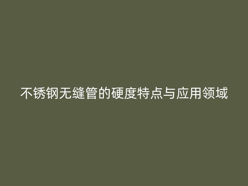 不锈钢无缝管的硬度特点与应用领域