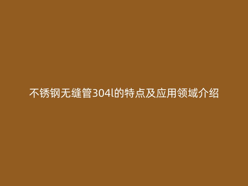 不锈钢无缝管304l的特点及应用领域介绍