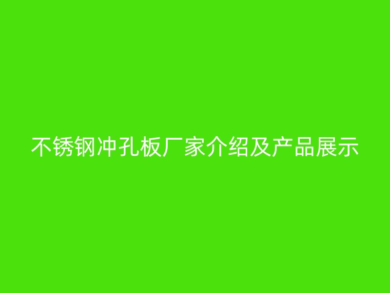 不锈钢冲孔板厂家介绍及产品展示