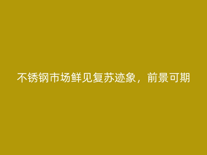 不锈钢市场鲜见复苏迹象，前景可期